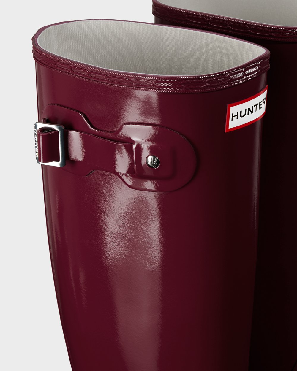 Bottes Hautes de Pluie Hunter Original Gloss Femme Bordeaux/Rouge MSFAWPT-94